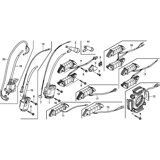 Ignition Coil Assembly for Honda GX160T1 (GCABT) Engines