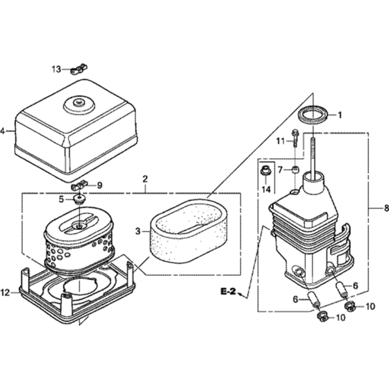 Air Cleaner Assembly for Honda GX160T1 (GCABT) Engines