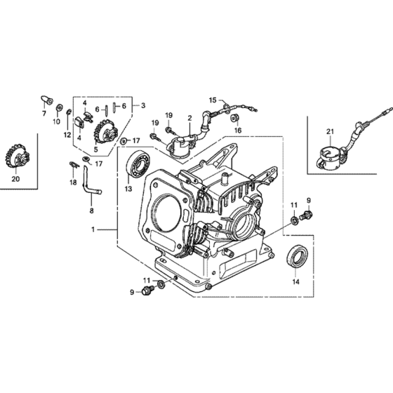 Cylinder Barrel Assembly for Honda GX160U1 (GCACK) Engines