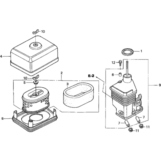 Air Cleaner Assembly for Honda GX160U1 (GCACK) Engines