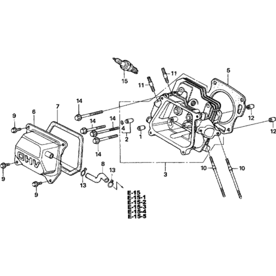 Cylinder Head Assembly for Honda GX160U1 (GCACK) Engines