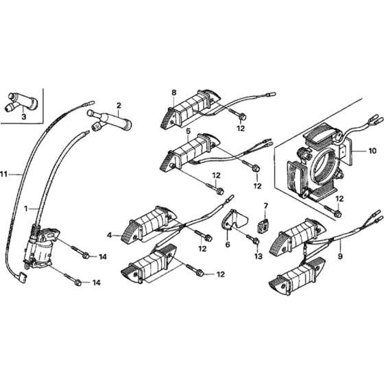 Ignition Coil Assembly for Honda GX160U1 (GCACK) Engines