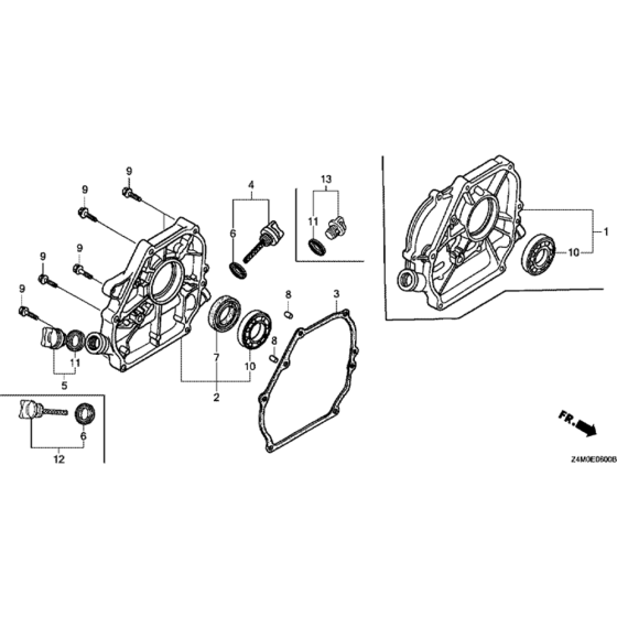 Crankcase Cover Assembly for Honda GX160UT1 (GCAFT) Engines