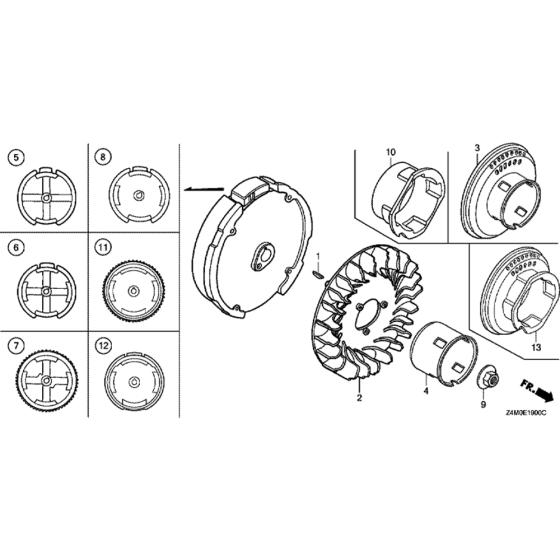 Flywheel Assembly for Honda GX160UT1 (GCAFT) Engines