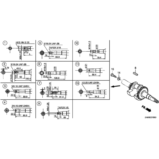 Crankshaft Assembly for Honda GX160UT2 (GCBPT) Engines