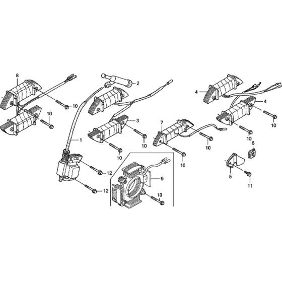 Ignition Coil Assembly for Honda GX200 GCAE Engines