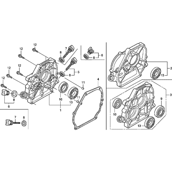 Crankcase Cover Assembly for Honda GX200 GDAB Engines