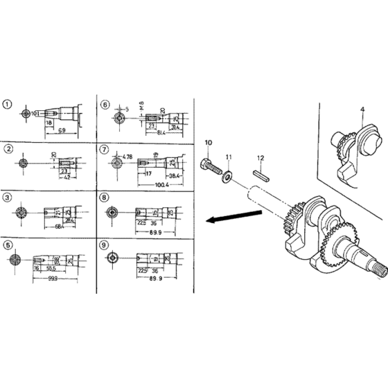 Crankshaft Assembly for Honda GX200 GDAB Engines