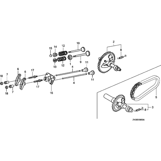 Camshaft Assembly for Honda GX200U Engines