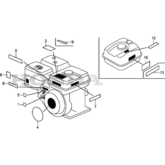 Label Assembly for Honda GX200H Engines