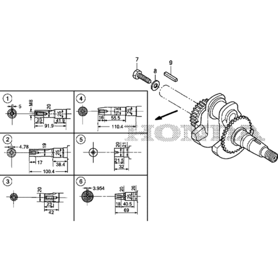 Crankshaft Assembly for Honda GX200H Engines