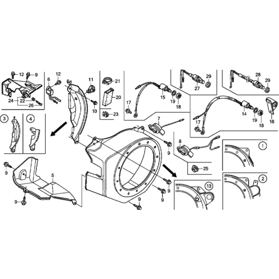 Fan Cover Assembly for Honda GX200T Engines