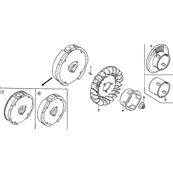 Flywheel Assembly for Honda GX200U Engines