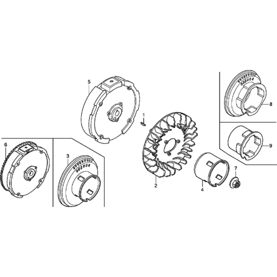 Flywheel Assembly for Honda GX200UT Engines