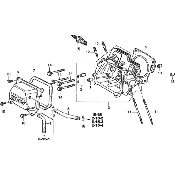 Cylinder Head Assembly for Honda GX200UT2 Engines