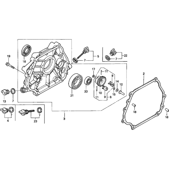 Crankcase Cover -1 Assembly for Honda GX240K1-GC04 Engines