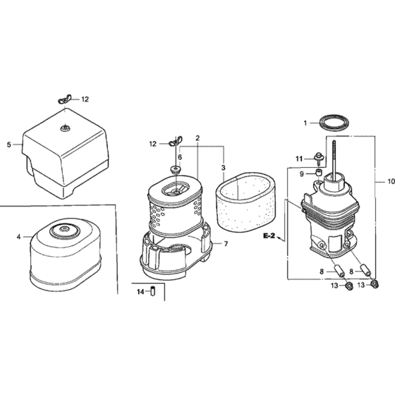 Air Cleaner -2 Assembly for Honda GX240U1 Engines