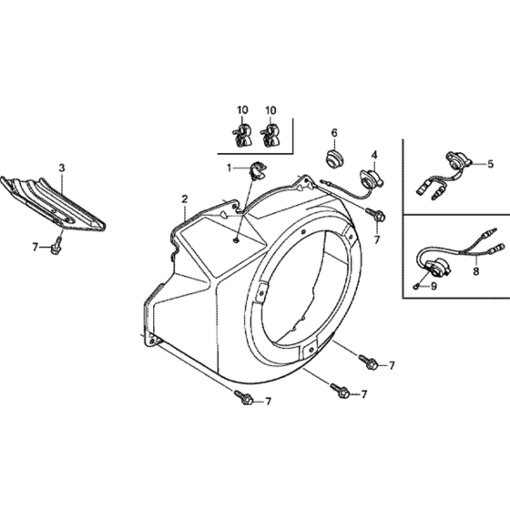 Fan Cover -1 Assembly for Honda GX240UT1 Engines