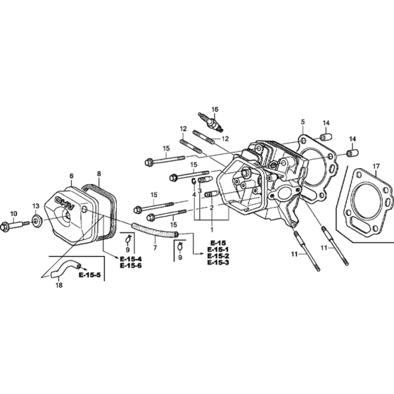 Cylinder Head Assembly for Honda GX240UT1 Engines