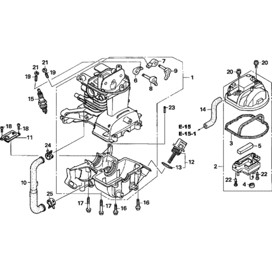 Crankcase Set Assembly for Honda GX25NT (GCART) Engines