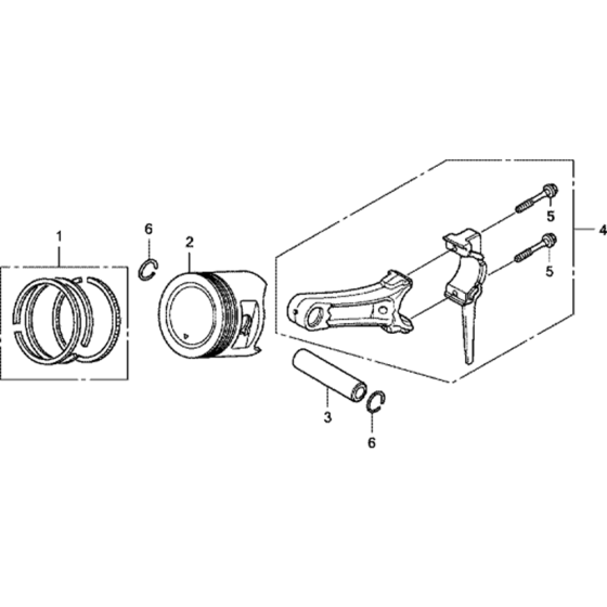 Piston Assembly for Honda GX270H (GCADH) Engines