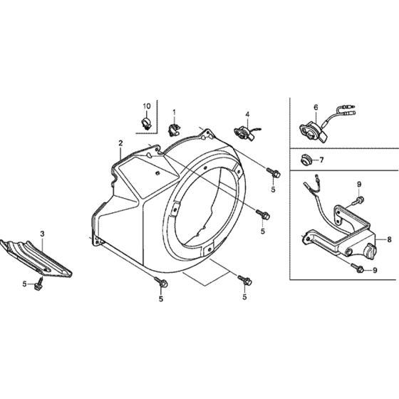 Fan Cover Assembly for Honda GX270H (GCADH) Engines