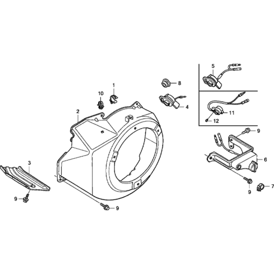 Fan Cover Assembly for Honda GX270T (GCADT) Engines