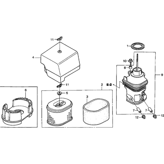 Air Cleaner Assembly for Honda GX270T (GCADT) Engines