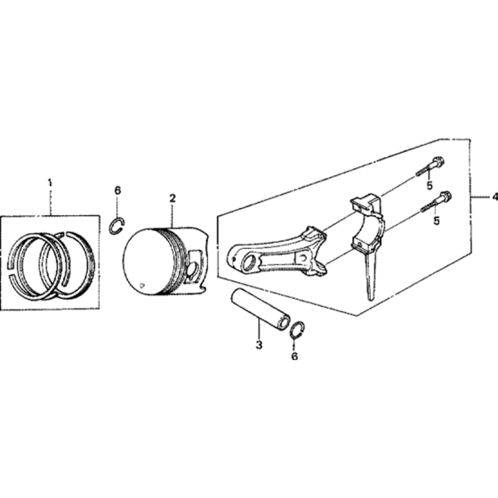 Piston Assembly for Honda GX270T2 (GCBHT) Engines