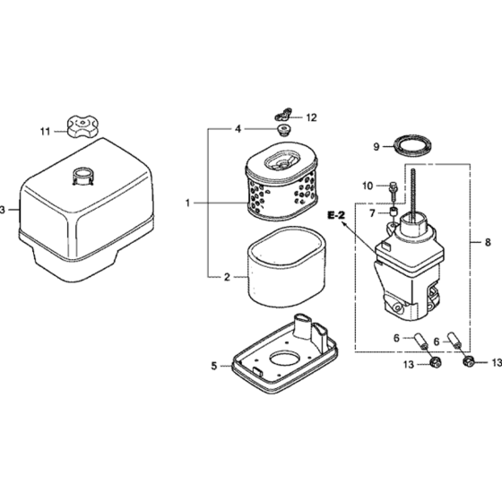 Air Cleaner Assembly for Honda GX270T2 (GCBHT) Engines