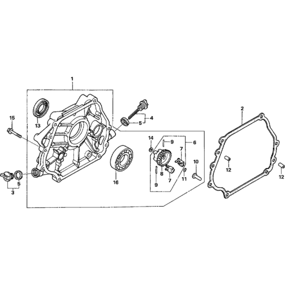 Crankcase Cover Assembly for Honda GX270U (GCALK) Engines