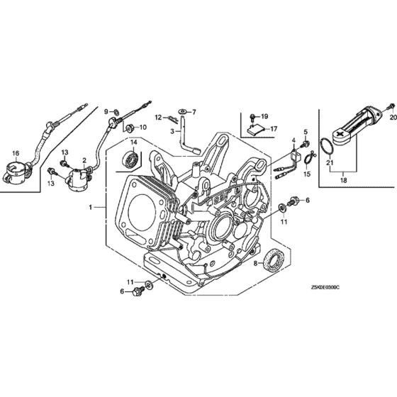 Cylinder Barrel Assembly for Honda GX270UT  (GCAJT) Engines