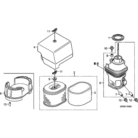 Air Cleaner Assembly for Honda GX270UT  (GCAJT) Engines