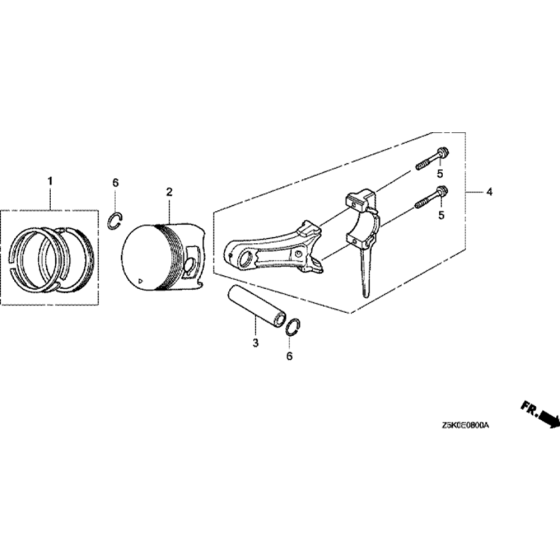 Piston Assembly for Honda GX270UT2  (GCBGT) Engines