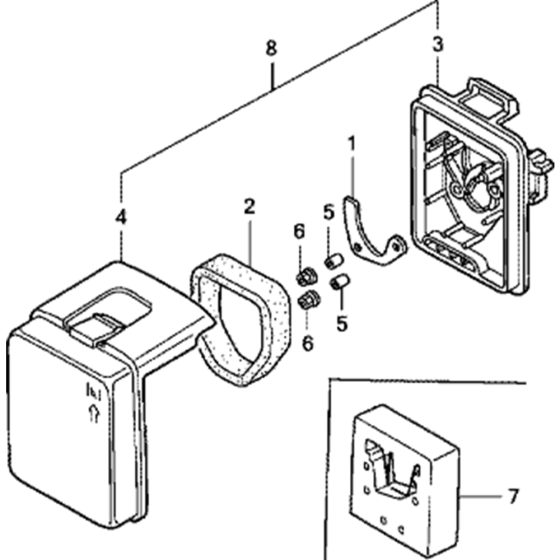 Air Cleaner (Horizontal Type) Assembly for Honda GX31 (GCAG) Engines