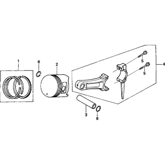 Piston Assembly for Honda GX340K1 (GC05) Engines