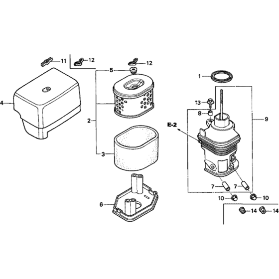 Air Filter Assembly for Honda GX340K1 (GDAE) Engines