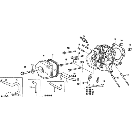 Cylinder Head Assembly for Honda GX340K1 (GC05) Engines