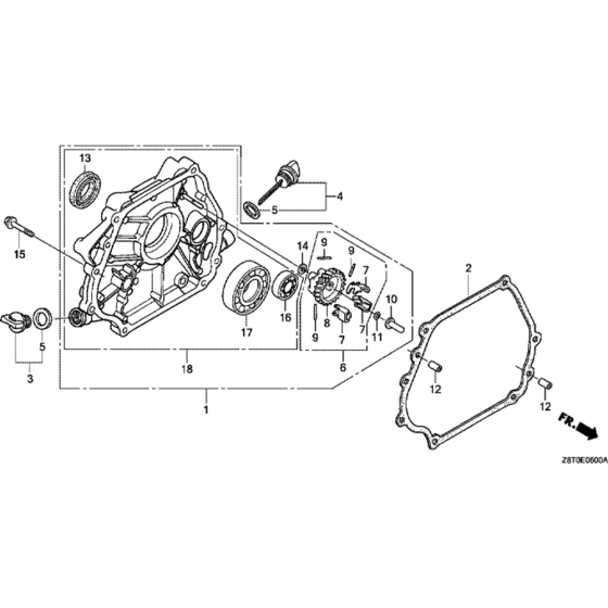 Crankcase Cover Assembly for Honda GX340UT1 (GCAVT) Engines