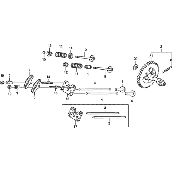 Camshaft Assembly for Honda GX340UT1 (GCAVT) Engines