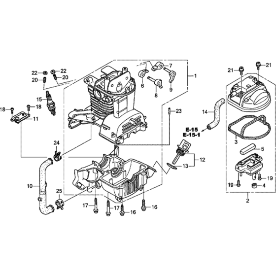 Crankcase Set Assembly for Honda GX35T (GCACM) Engines