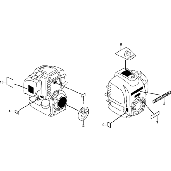 Label for Honda GX35T (GCACM) Engines