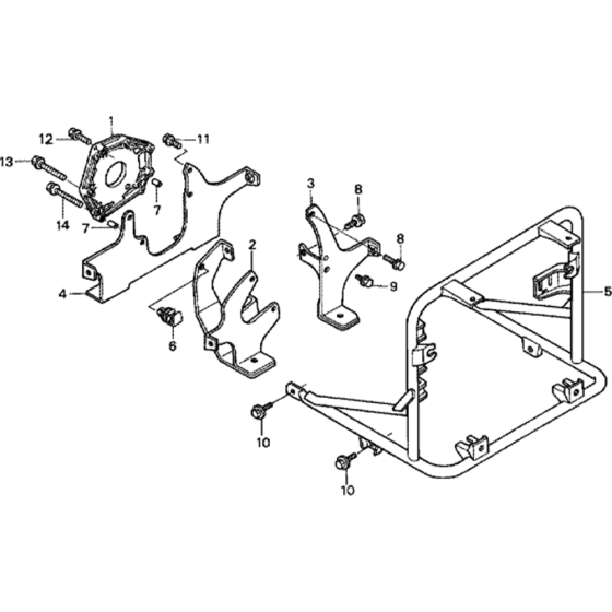 Frame and Engine Mount Assembly for Honda GX360K1 (GA01) Engines