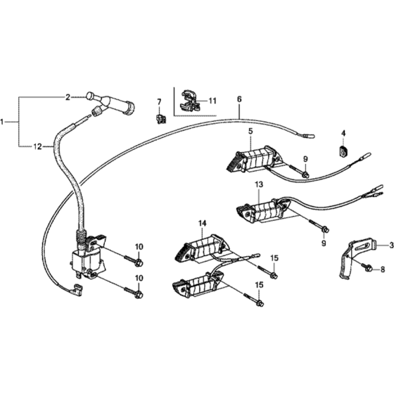 Ignition Coil Assembly for Honda GX390H1 (GCAFH) Engines