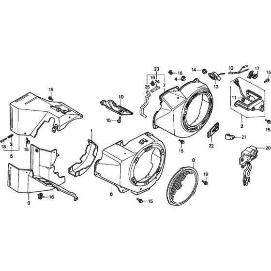 Fan Cover Assembly for Honda GX390K1 (GDAF) Engines