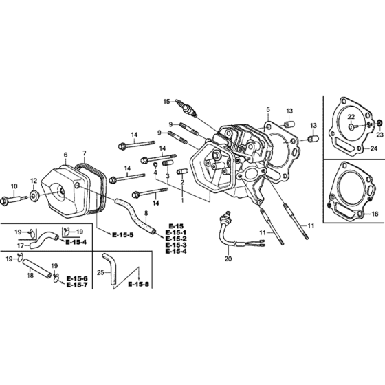 Cylinder Head Assembly for Honda GX390T1 (GCAET) Engines