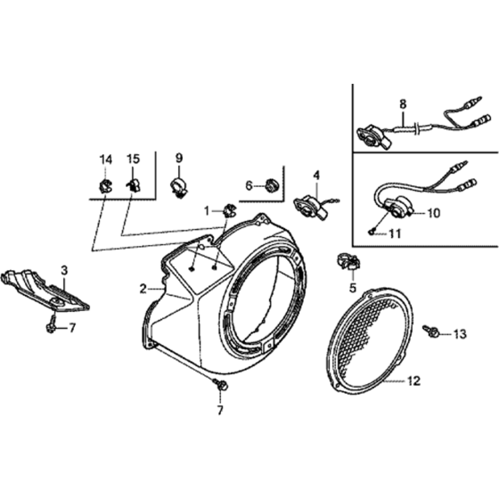 Fan Cover Assembly for Honda GX390T2 (GCBDT) Engines