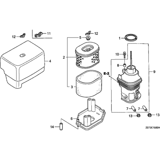 Air Filter Assembly for Honda GX390UT1 (GCAKT) Engines