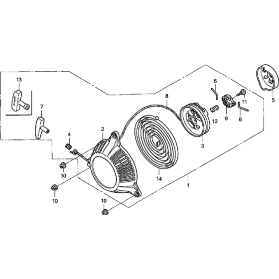 Recoil Starter Assembly for Honda GXH50 (GXCAL) Engine