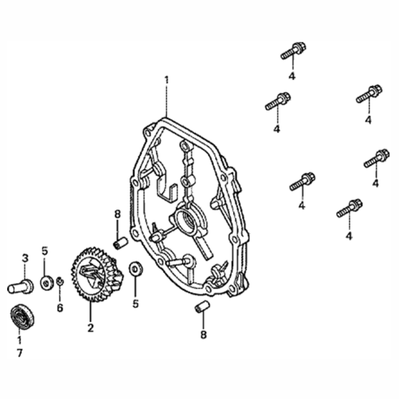 Crankcase Cover Assembly for Honda GXH50 (GXCAL) Engine